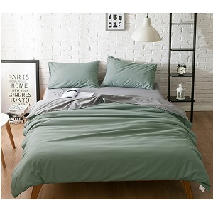 Bộ drap trải giường xám xanh